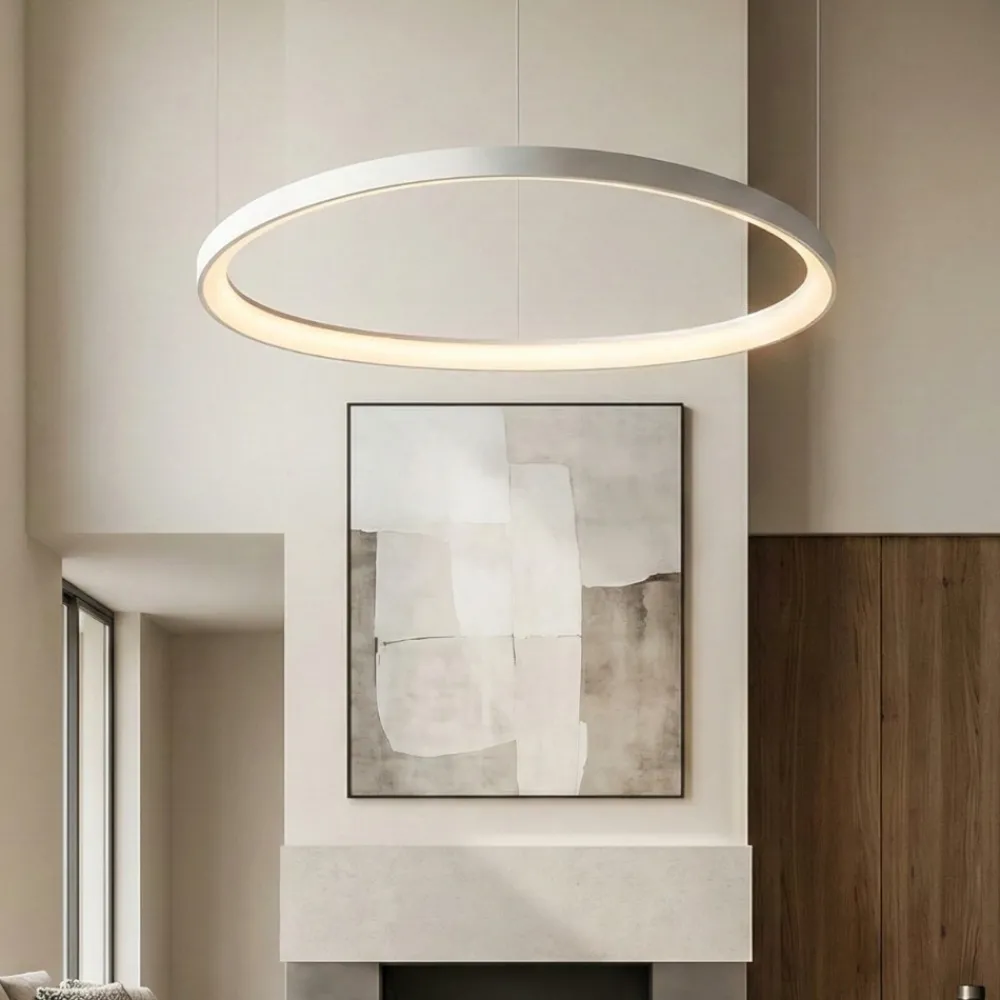Lampadari Moderni-Ideal Lux gemini sp d081 bianco lampadario design led 60w 3000k