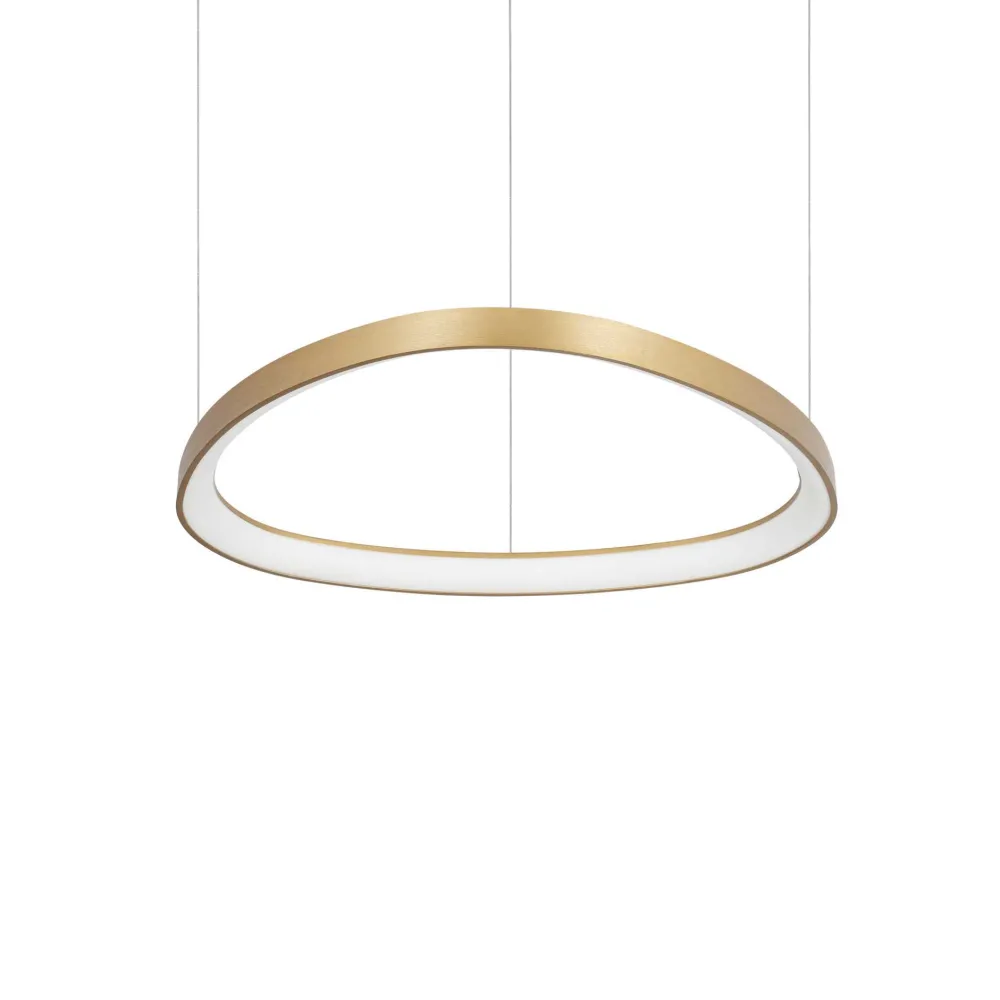 Lampadari Moderni-Ideal Lux gemini sp d061 ottone lampadario design moderno led 48w 3000k