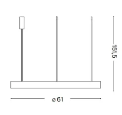 Lampadari Moderni-Ideal Lux gemini sp d061 ottone lampadario design moderno led 48w 3000k