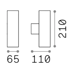 Applique Da Esterno-Ideal Lux gun ap2 small applique da esterno antracite