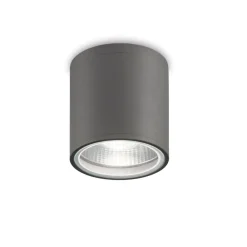Faretti Da Esterno-Ideal Lux gun pl1 faretto da soffitto per esterno ip44 cilindro antracite