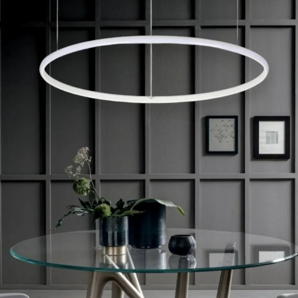 Lampadari Moderni-Ideal Lux hulahoop sp d081 lampadario tondo led 41w 3000k
