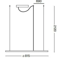 Lampadari Moderni-Ideal Lux hulahoop sp d081 lampadario tondo led 41w 3000k
