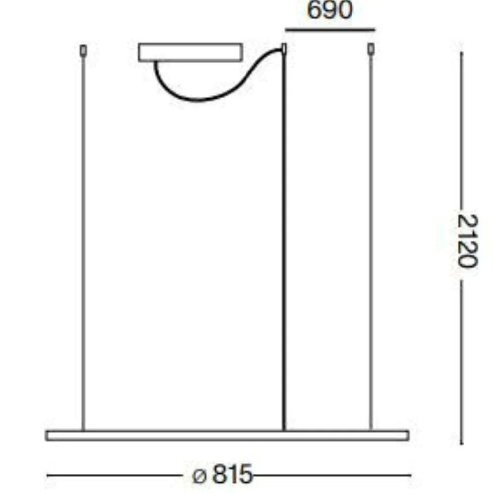 Lampadari Moderni-Ideal Lux hulahoop sp d081 lampadario tondo led 41w 3000k