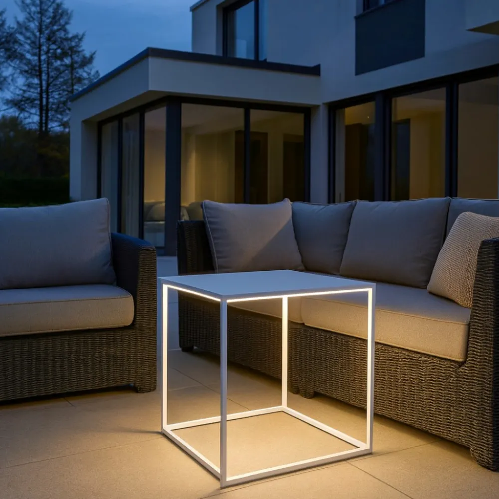 Lampade Da Esterno Giardino-Ideal Lux ipotesi pt h50 lampada da esterno bianca led 16w 3000k ip44