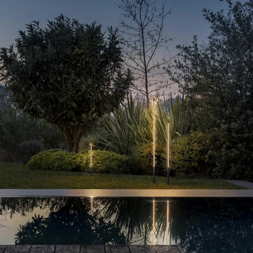 Lampioni Da Giardino-Ideal Lux jedi pt h160 lampione da giardino nero nero led 25w 3000k