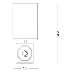 Abat Jour-Ideal Lux kali-1 tl1 abat-jour lampada in ceramica per camera da letto
