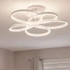 Plafoniere Moderne-Ideal Lux karol pl d65 plafoniera led 78w 4000k design fiore moderno