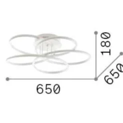 Plafoniere Moderne-Ideal Lux karol pl d65 plafoniera led 78w 4000k design fiore moderno