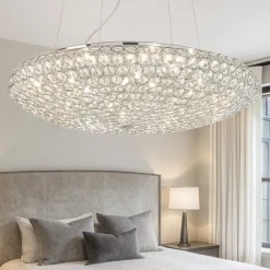 Lampadario Camera Da Letto-Ideal Lux king sp7 lampadario di cristallo per stanza da letto