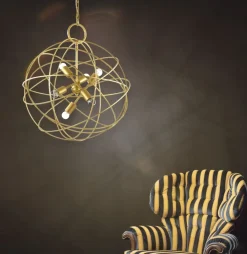 Lampadari Moderni-Ideal Lux konse oro sp6 lampadario design particolare per soggiorno