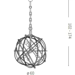 Lampadari Moderni-Ideal Lux konse oro sp6 lampadario design particolare per soggiorno