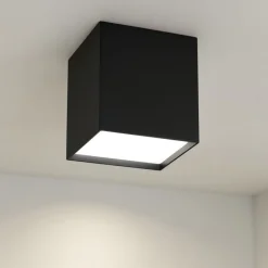 Faretti Da Soffitto-Ideal Lux kubiko pl faretto led 10w cubo nero