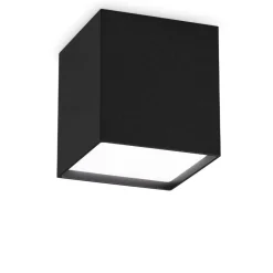 Faretti Da Soffitto-Ideal Lux kubiko pl faretto led 10w cubo nero