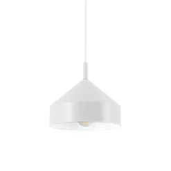 Lampade A Sospensione-Ideal Lux lampada a sospensione per penisola cono bianco