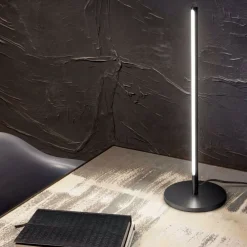 Lampade Da Tavolo-Ideal Lux lampada da tavolo nera led 3000k filo tl design moderno