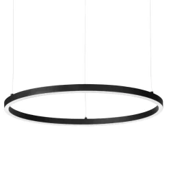 Lampadari Moderni-Ideal Lux lampadario oracle slim sp d090 round moderno nero led 4000k
