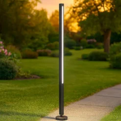 Lampioni Da Giardino-Ideal Lux lampione da giardino led 19w 3000k jedi pt h120 nero 120cm