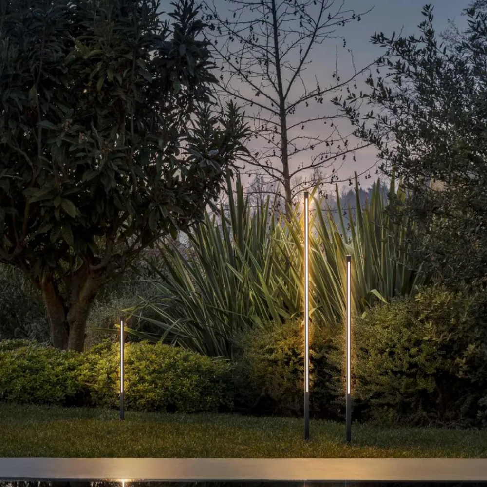 Lampioni Da Giardino-Ideal Lux lampione da giardino led 19w 3000k jedi pt h120 nero 120cm