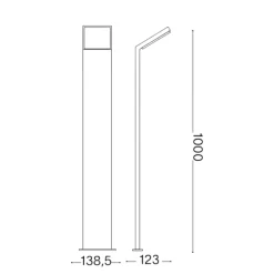 Lampioni Da Giardino-Ideal Lux lampione da giardino style pt h100 grigio led 9w 4000k