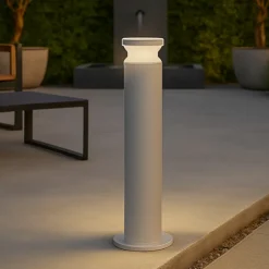 Lampioni Da Giardino-Ideal Lux lampione grigio per giardino torre pt1 h60 ip65 moderno