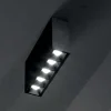 Plafoniere Moderne-Ideal Lux lika pl led 12w 3000k plafoniera con faretti nera