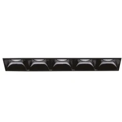 Faretti Da Incasso-Ideal Lux lika trimless cestello faretto da incasso per soffitto 5 luci 12w 3000k 220v nero