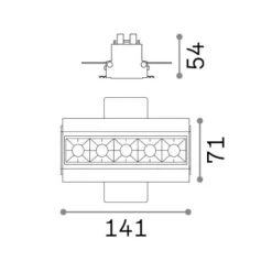 Faretti Da Incasso-Ideal Lux lika trimless cestello faretto da incasso per soffitto 5 luci 12w 3000k 220v nero