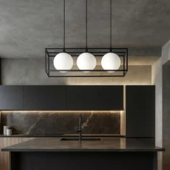 Lampadari Cucina-Ideal Lux lingotto nero sp3 lampadario per tavolo da pranzo