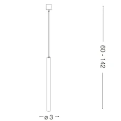 Lampade A Sospensione-Ideal Lux look led sp1 round d30 nero lampada cilindro led 11,5w 3000k