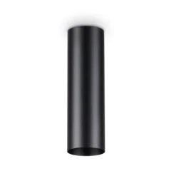 Faretti Da Soffitto-Ideal Lux look pl1 faretto cilindro nero da soffitto