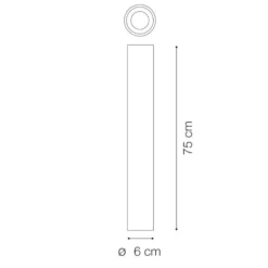Faretti Da Soffitto-Ideal Lux look pl1 faretto da cucina cilindro nero