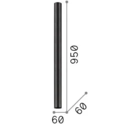 Faretti Da Soffitto-Ideal Lux look pl1 h95 faretto nero per penisola cucina gu10 3000k