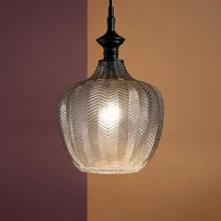 Lampade A Sospensione-Ideal Lux lord sp1 lampada a sospensione vetro fume