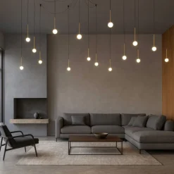 Lampadari Moderni-Ideal Lux lucciola lampadario ragno sp16 led 16w 3000k nero