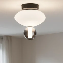 Plafoniere Moderne-Ideal Lux lumiere-2 pl plafoniera in vetro led 18w 3000k