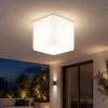 Plafoniere Da Esterno-Ideal Lux luna pl1 la plafoniera opale da esterno bianco ip44