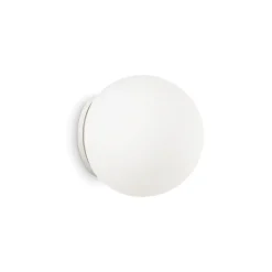 Applique Da Parete-Ideal Lux mapa ap1 d15 applique da parete vetro sfera bianca
