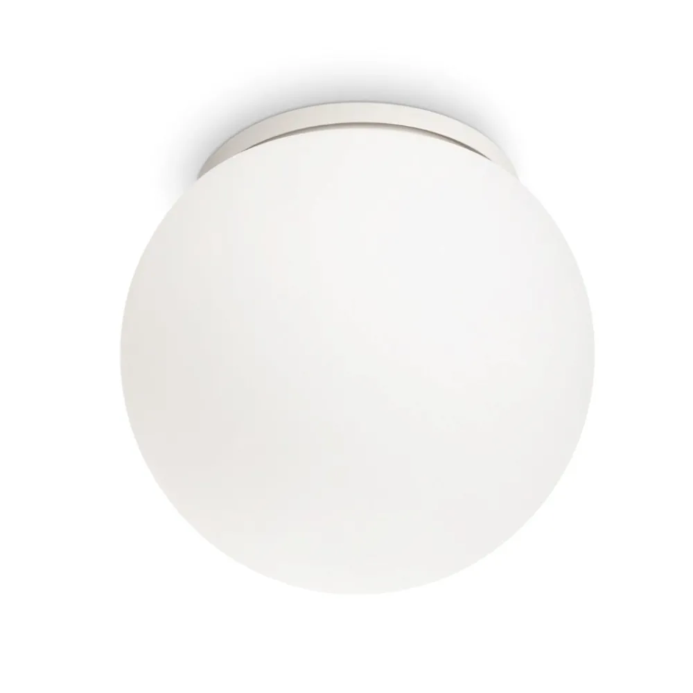 Applique Da Parete-Ideal Lux mapa bianco ap1 d30 applique sfera di vetro