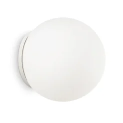 Applique Da Parete-Ideal Lux mapa bianco ap1 d30 applique sfera di vetro