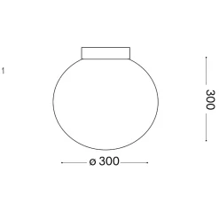 Applique Da Parete-Ideal Lux mapa bianco ap1 d30 applique sfera di vetro