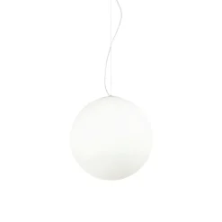 Lampade A Sospensione-Ideal Lux mapa bianco sp1 d40 sospensione sfera in vetro bianco
