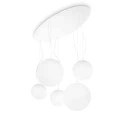 Lampadari Moderni-Ideal Lux mapa sp5 bianco lampadario per tavolo soggiorno moderno