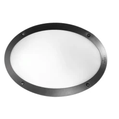 Applique Da Esterno-Ideal Lux medea-1 ap1 applique da esterno ovale nero