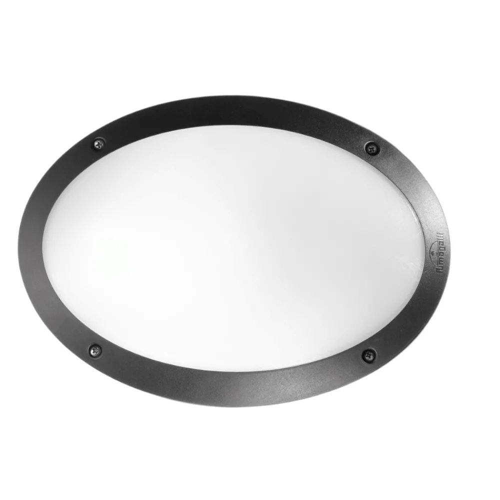 Applique Da Esterno-Ideal Lux medea-1 ap1 applique da esterno ovale nero