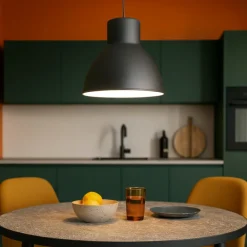 Lampadari Cucina-Ideal Lux metro sp1 lampadario da cucina cupola grigia moderna