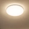 Plafoniere Da Esterno-Ideal Lux mib pl round plafoniera da esterno tonda led 3000k bianca ip65