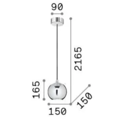 Lampade A Sospensione-Ideal Lux mr jack sp1 big lampada a sospensione per isola cucina nera