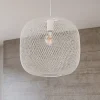 Lampadari Moderni-Ideal Lux net sp1 d34 lampadario design bianco particolare per soggiorno moderno