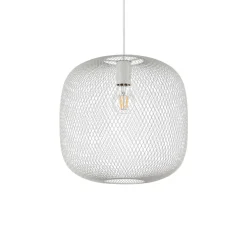 Lampadari Moderni-Ideal Lux net sp1 d34 lampadario design bianco particolare per soggiorno moderno